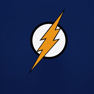 logotipo de linterna verde y flash